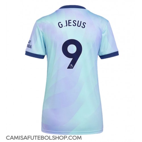 Camisa de time de futebol Arsenal Gabriel Jesus #9 Replicas 3º Equipamento Feminina 2024-25 Manga Curta